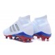 Chaussures de Football Pour Hommes - adidas Predator Telstar 18.1 FG Argent Rouge Bleu