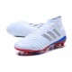 Chaussures de Football Pour Hommes - adidas Predator Telstar 18.1 FG Argent Rouge Bleu