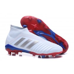 Chaussures de Football 2018 - adidas Predator Telstar 18+ FG Argent Rouge Bleu