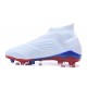 Chaussures de Football 2018 - adidas Predator Telstar 18+ FG Argent Rouge Bleu