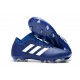 Nouvelles Crampons Foot Adidas Nemeziz Messi 18.1 FG Bleu Blanc