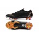 Nouveau Crampons de Football Nike Mercurial Vapor XII Elite FG Noir Orange Total Blanc