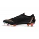 Nouveau Crampons de Football Nike Mercurial Vapor XII Elite FG Noir Orange Total Blanc