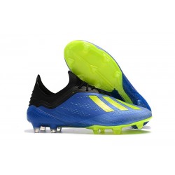 Chaussures de football 2018 - Adidas X 18.1 FG - Bleu Jaune Noir