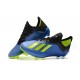 Chaussures de football 2018 - Adidas X 18.1 FG - Bleu Jaune Noir