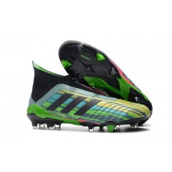 Chaussures de Football 2018 - adidas Predator 18+ FG Melange de Couleurs Vert Noir