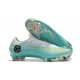 Nouveau Crampons de Football Nike Mercurial Vapor XII Elite FG Métallisé Blanc Or Bleu