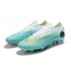 Nouveau Crampons de Football Nike Mercurial Vapor XII Elite FG Métallisé Blanc Or Bleu