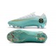 Nouveau Crampons de Football Nike Mercurial Vapor XII Elite FG Métallisé Blanc Or Bleu