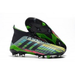 Chaussures Football Homme - Adidas Predator 18.1 FG Vert Noir Jaune