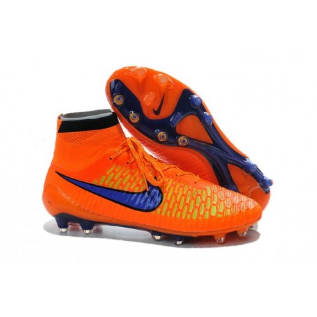 Crampons Football Magista Obra FG Chaussure Homme Orange Violet