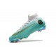 Crampons Football 2018 CR7 Nike Mercurial Superfly VI 360 Elite FG Jade clair métallisé or vif blanc