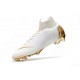 Chaussures de Foot Nike Mercurial Superfly 6 Elite FG - Or Blanc