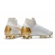 Chaussures de Foot Nike Mercurial Superfly 6 Elite FG - Or Blanc