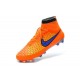 Crampons Football Magista Obra FG Chaussure Homme Orange Violet