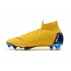 Chaussures football Nike Mercurial Superfly VI 360 Elite FG Bleu Jaune