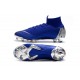 Crampons Football 2018 CR7 Nike Mercurial Superfly VI 360 Elite FG Argent Bleu