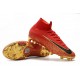 Chaussures football Nike Mercurial Superfly VI 360 Elite FG Rouge Noir Or