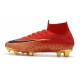 Chaussures football Nike Mercurial Superfly VI 360 Elite FG Rouge Noir Or