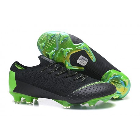 Nouveau Chaussures Football Nike Mercurial Vapor XII Elite FG Vert Noir