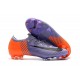 Nouveau Crampons de Football Nike Mercurial Vapor XII Elite FG Violet Orange Noir