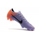 Nouveau Crampons de Football Nike Mercurial Vapor XII Elite FG Violet Orange Noir