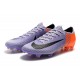 Nouveau Crampons de Football Nike Mercurial Vapor XII Elite FG Violet Orange Noir