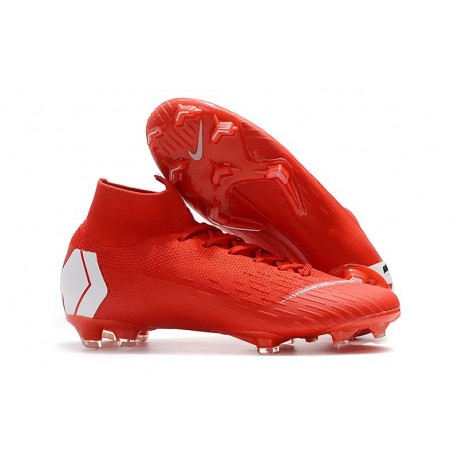 Chaussures football Nike Mercurial Superfly VI 360 Elite FG pour Hommes Rouge Blanc
