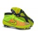 Chaussures Football Magista Obra FG - Terrain Sec - Vert Orange Rouge Noir