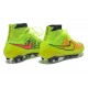 Chaussures Football Magista Obra FG - Terrain Sec - Vert Orange Rouge Noir