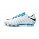 Nouveau Nike Crampons Hypervenom Phantom III FG Blanc Bleu