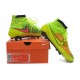 Chaussures Football Magista Obra FG - Terrain Sec - Vert Orange Rouge Noir