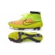 Chaussures Football Magista Obra FG - Terrain Sec - Vert Orange Rouge Noir