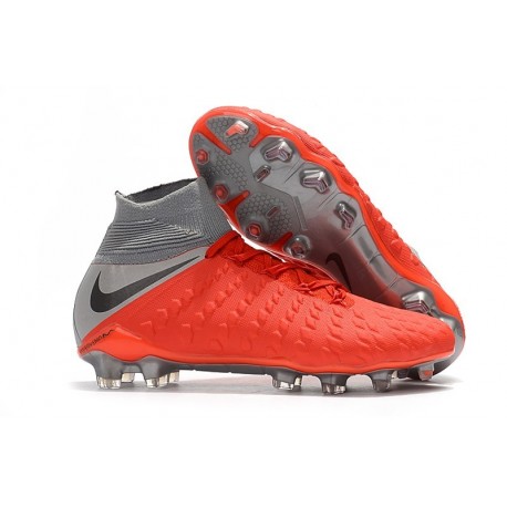 Chaussure Hypervenom Phantom III ACC DF FG pour Hommes Gris Rouge