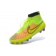 Chaussures Football Magista Obra FG - Terrain Sec - Vert Orange Rouge Noir