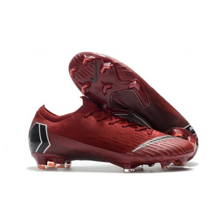 Crampons de Foot Nike Mercurial Vapor XII Elite FG pour Hommes Rouge Noir