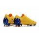 Crampons de Foot Nike Mercurial Vapor XII Elite FG pour Hommes Jaune Bleu