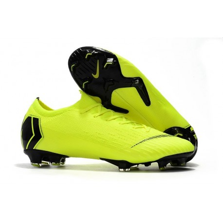 Nouveau Crampons de Football Nike Mercurial Vapor XII Elite FG Jaune Fluorescent