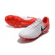 Nouveau Chaussures de Football - Nike Tiempo Legend VII FG Blanc Rouge Noir