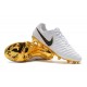 Nouveau Chaussures de Football - Nike Tiempo Legend VII FG Blanc Or Noir