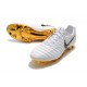 Nouveau Chaussures de Football - Nike Tiempo Legend VII FG Blanc Or Noir