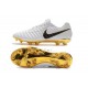 Nouveau Chaussures de Football - Nike Tiempo Legend VII FG Blanc Or Noir