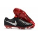 Nouveau Chaussures de Football - Nike Tiempo Legend VII FG Noir Rouge Argent