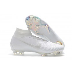 Chaussures football Nike Mercurial Superfly VI 360 Elite FG pour Hommes Tout Blanc