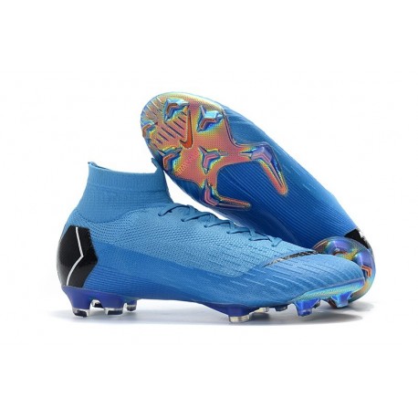 Chaussures football Nike Mercurial Superfly VI 360 Elite FG pour Hommes Bleu Noir