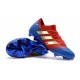 Nouvelles Crampons Foot Adidas Nemeziz Messi 18.1 FG Rouge Bleu Argent