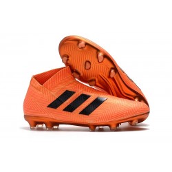 Chaussures de Football Adidas Nemeziz 18+ FG Hommes Noir Orange