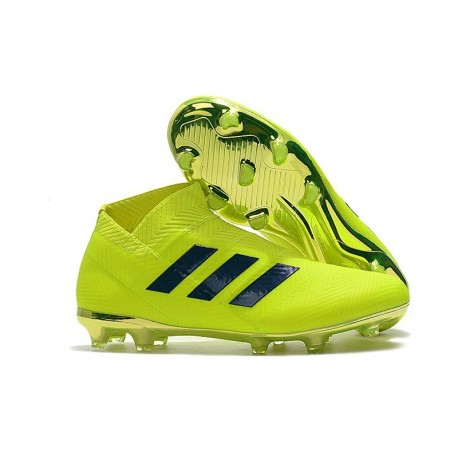 Chaussures de Football Adidas Nemeziz 18+ FG Hommes Vert Noir