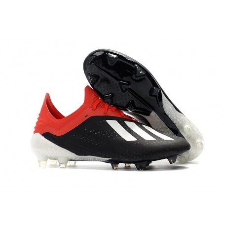 Adidas X 17+ Purespeed FG - Chaussures de Foot pour Hommes Noir Blanc Rouge