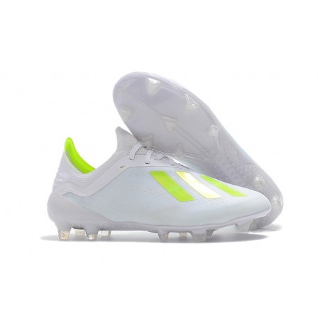 Chaussures de football 2018 - Adidas X 18.1 FG - Blanc Jaune